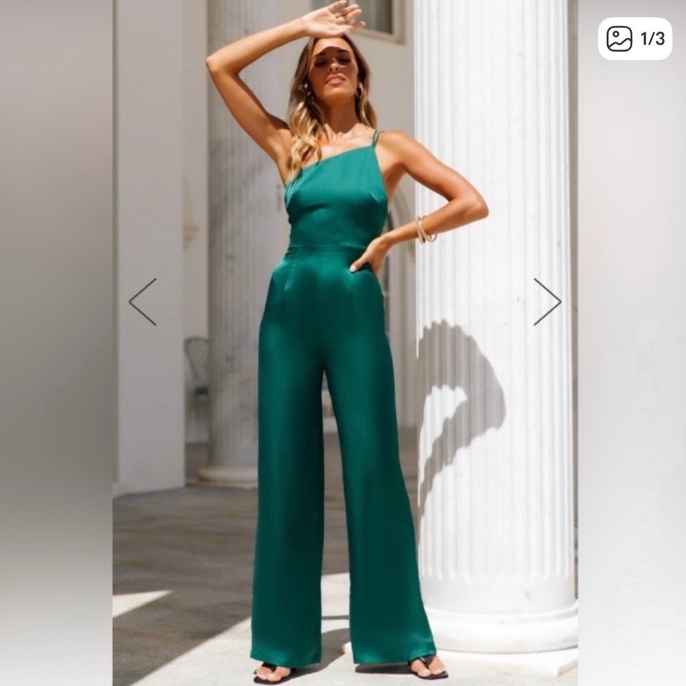 Hello Molly Teal Jumpsuit